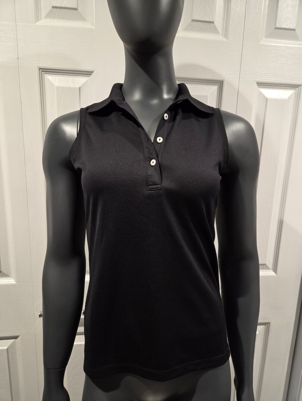 Callaway Black Sleeveless Polo Tank